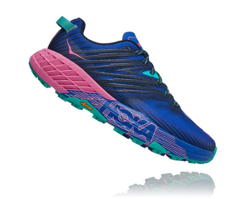 Hoka One One Speedgoat 4 Dama - Bocanci Munte Albastri / Roz | RO-9XNCLnT